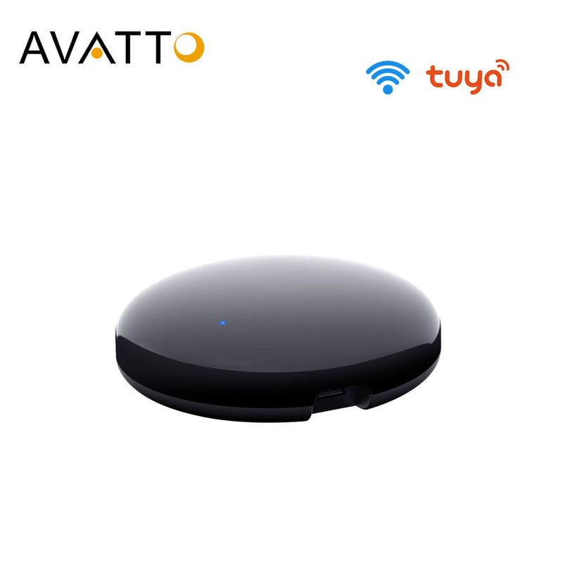 Assistente Inteligente de Casa AVATTO Tuya WiFi IR ,APP e controle de voz, Compatível com Alexa e Google Home Controle remoto infravermelho universal - tudo em um-  para dispositivos domésticos